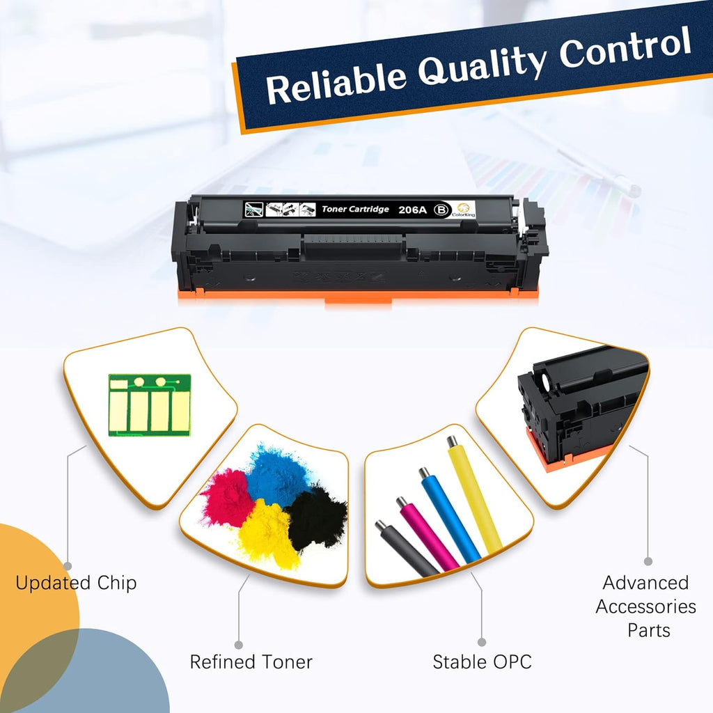 4-Pack Toner Cartridge for HP 206A 206X W2110A W2110X T35733