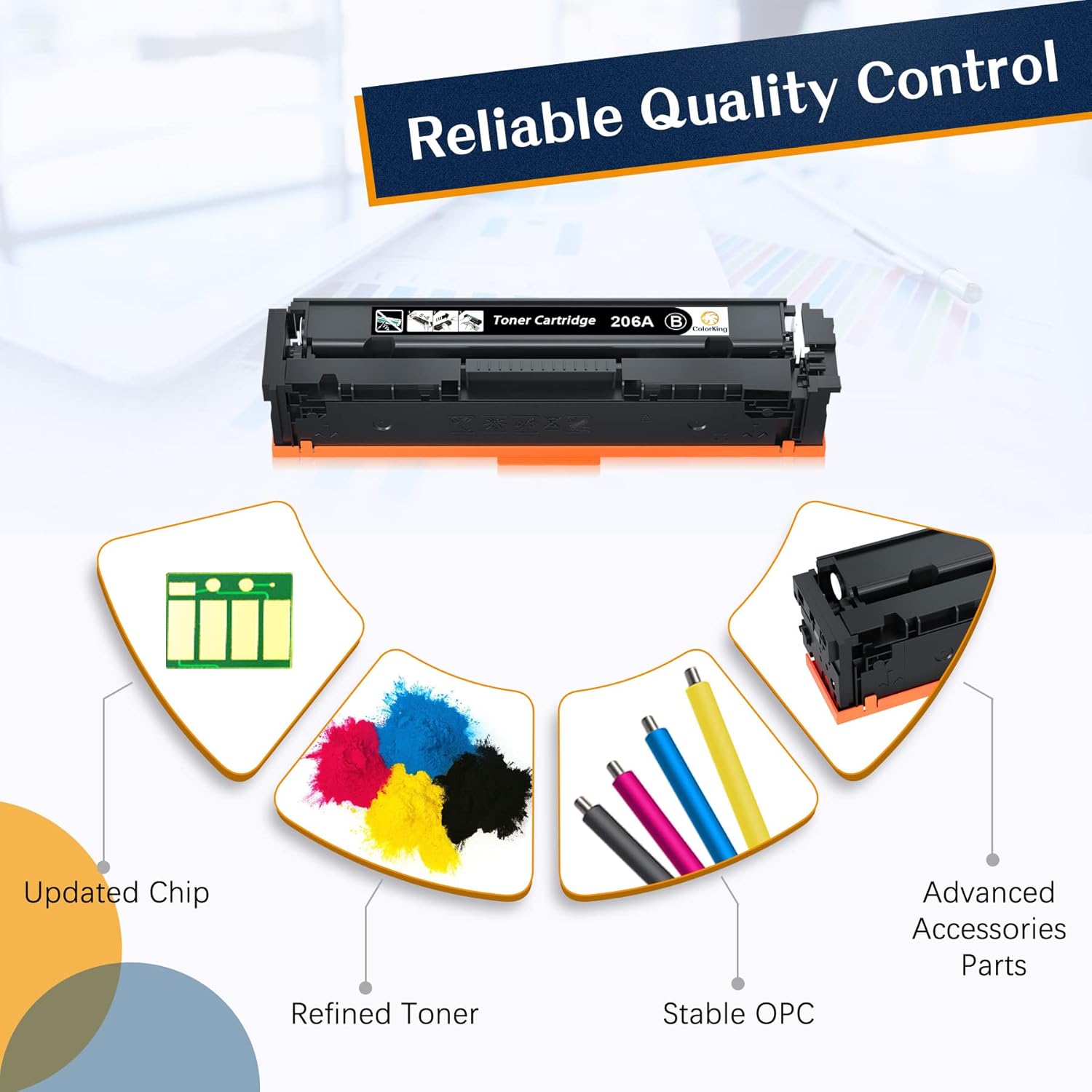 4-Pack Toner Cartridge for HP 206A 206X W2110A W2110X T35733