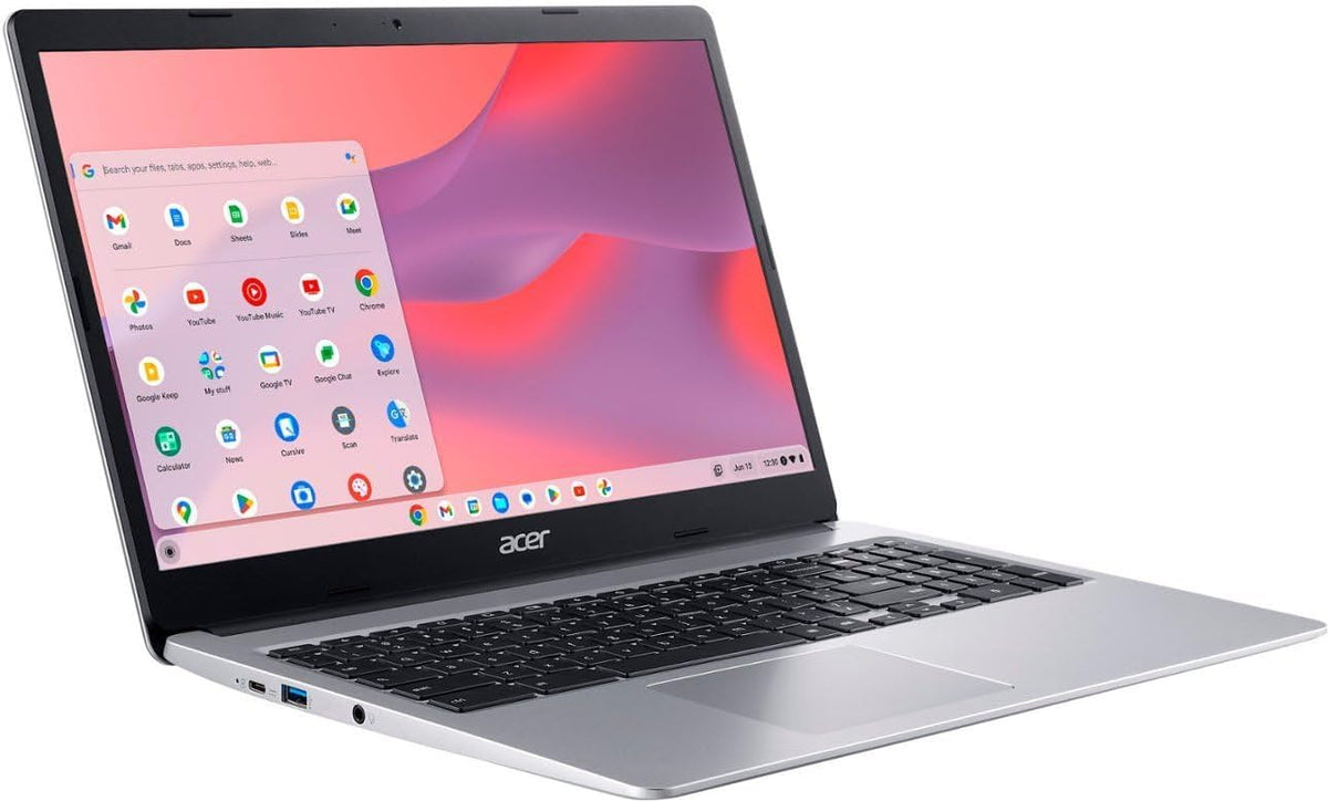 15.6” HD Laptop, Intel Celeron N4020, 4GB RAM, 64GB eMMC, Chrome OS, Silver O504