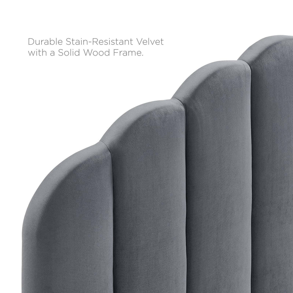 White Velvet King/California King Headboard X220