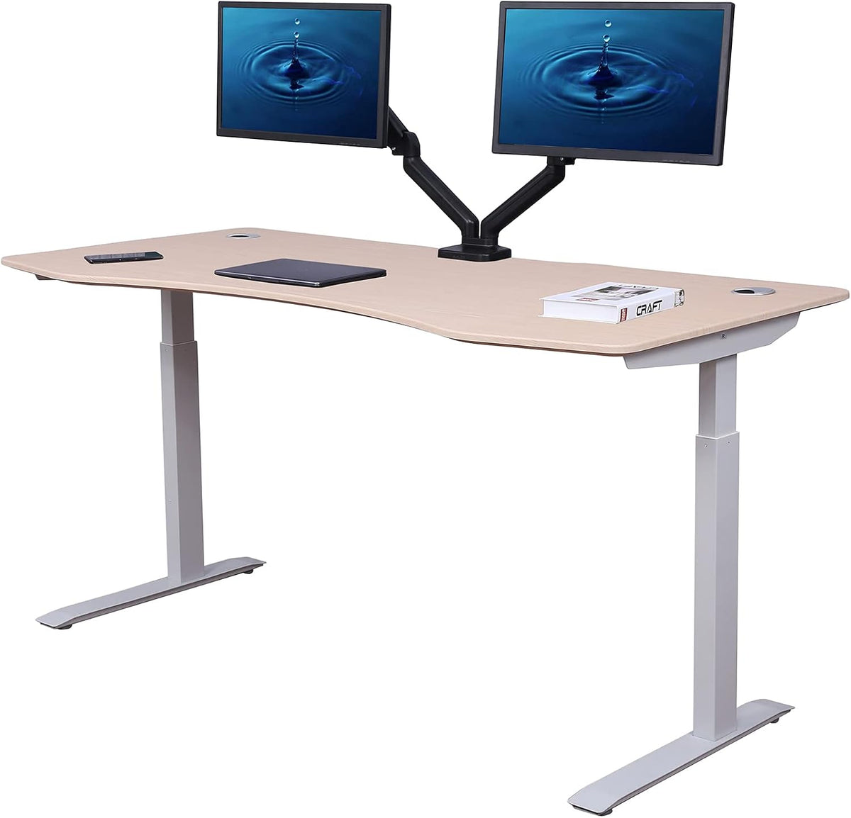 Grey Electric Height Adjustable Standing Desk L548013