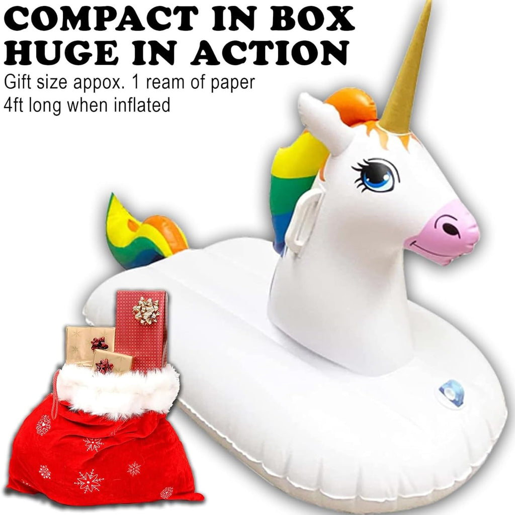Sled Unicorn Snow Tube Inflatable 49 inches Long One Person A49053
