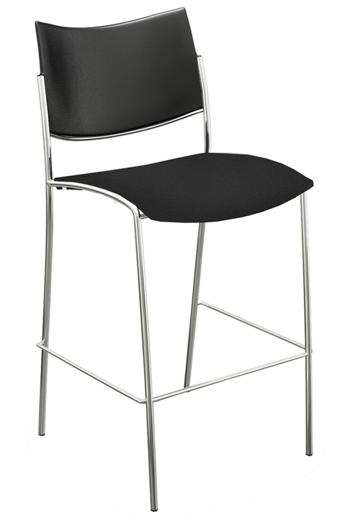 Black Fabric / Plastic Stool M625