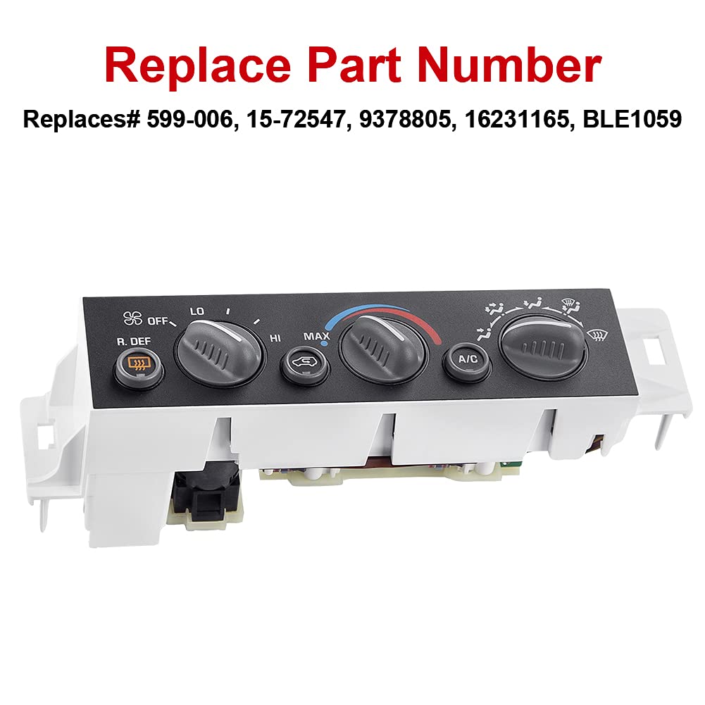 HVAC Climate Control Module Heater A/C Control Switch Panel Controller Board Pack of 2 X123