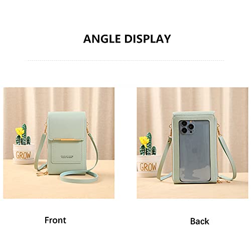 Anti-Theft Leather Small Crossbody Cell Phone Purse Wallet with Shoulder Strap X529671