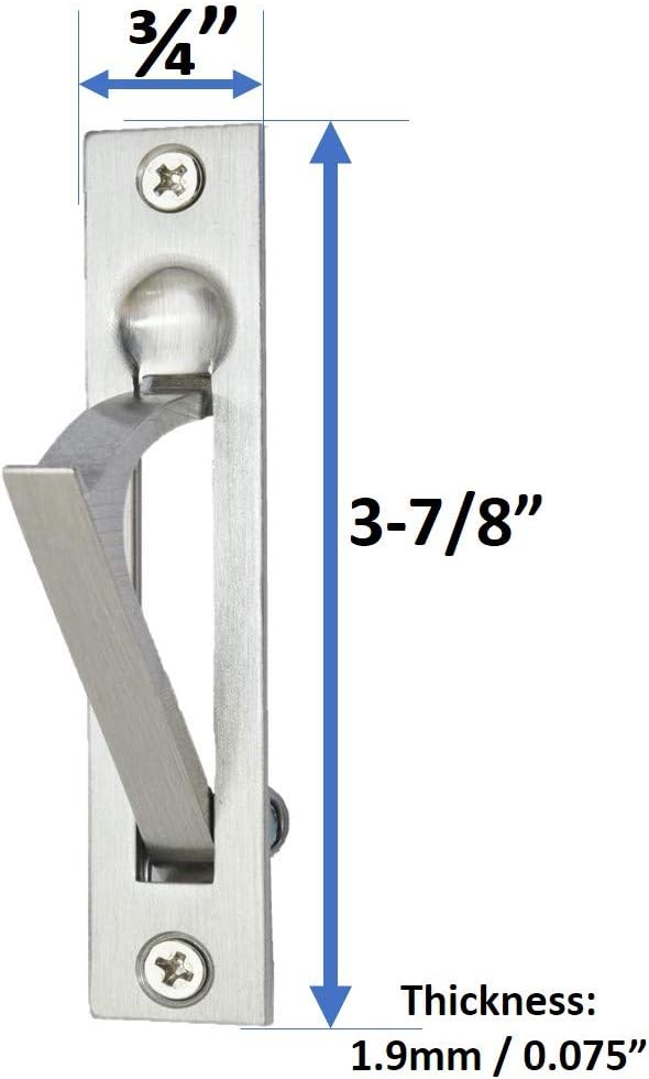 Solid Brass Edge Pull, 4, Polish Brass, 2 Pack O332028