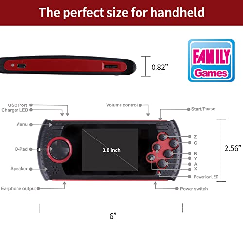 Handheld Game Console with 230 Classic Retro Video Games Z584