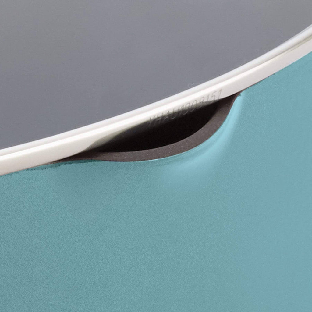 Hard Enamel Nonstick 8-Quart Covered Oval Pasta Pot with Pour Spout, Agave Blue G3209