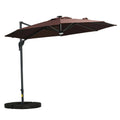 Brown Aluminum Cantilever Patio Umbrella A402927