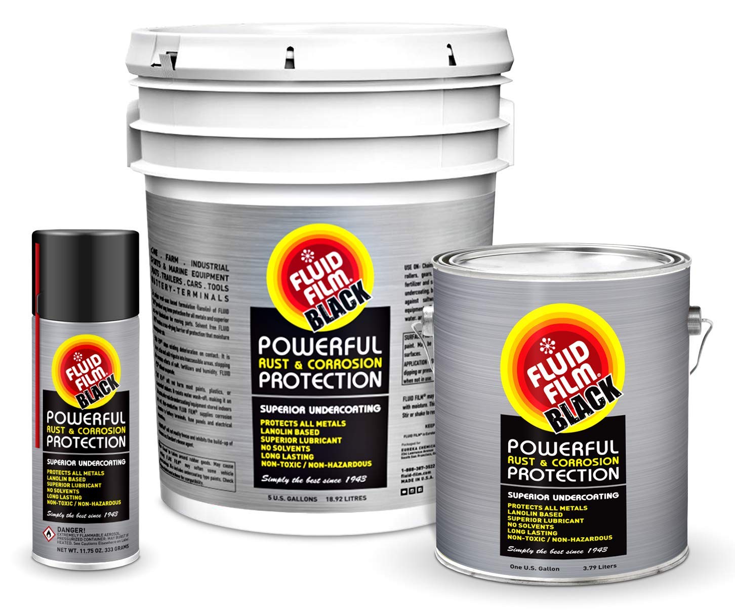 Black 6 Aerosol Cans Corrosion Prevention Penetrant Lubricant Undercoating Q560