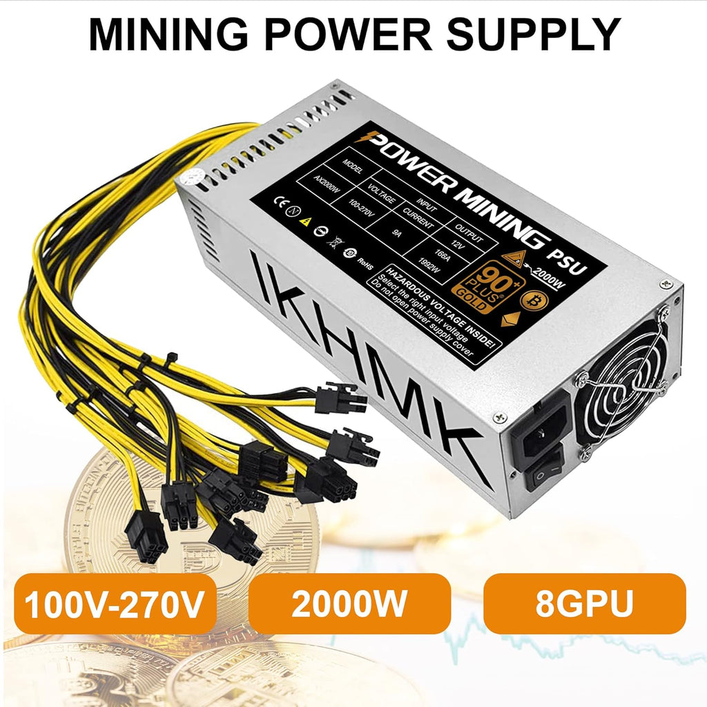 2000W 2U Mining Power Supply with Power Cable Y262499