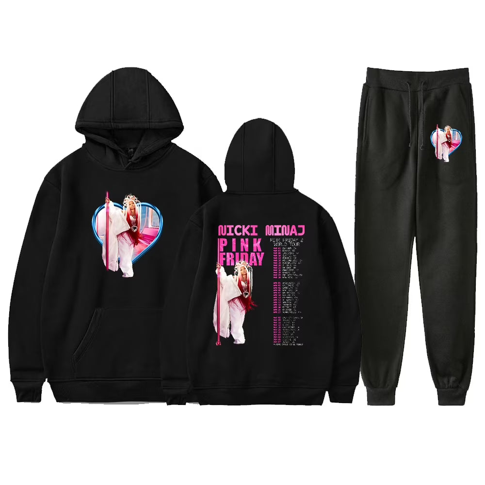 Pink Friday 2 Tour Hoodie Jogger Pants Two Piece Set Sweatshirts Sweatpants F706956