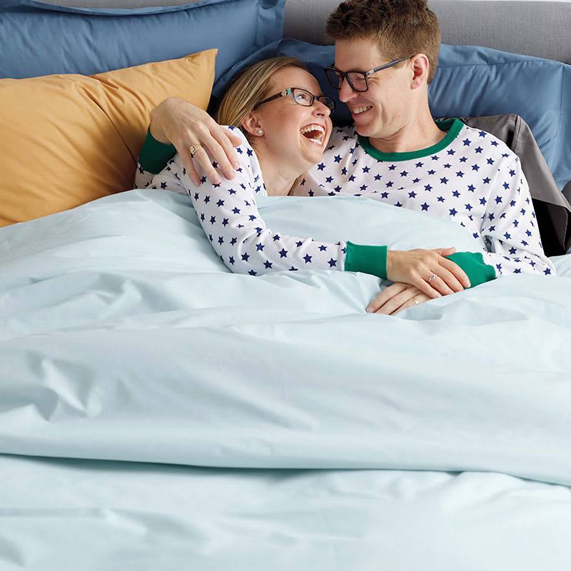 Slate Blue Queen Cotton Percale Duvet Cover R3734