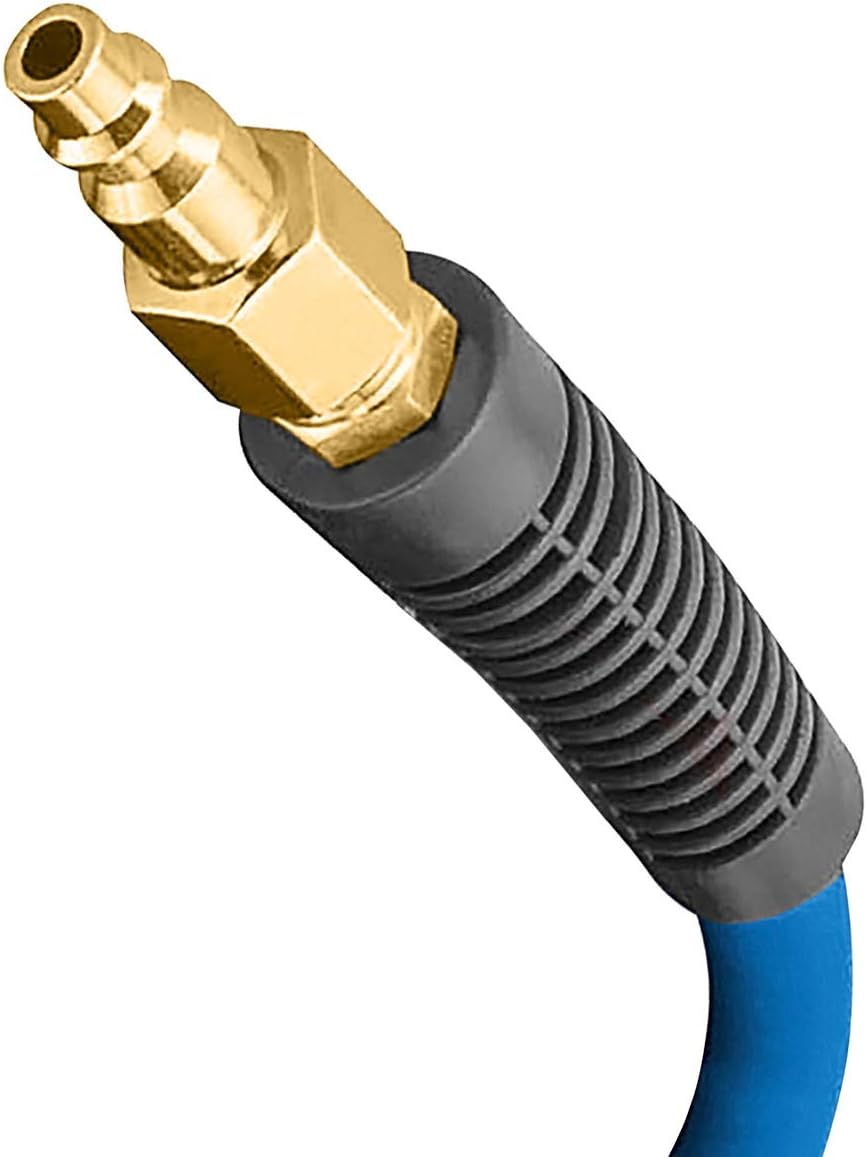 3/8" x 100' PVC/Rubber Hybrid Air Hose with 1/4" Brass Fittings Z5374