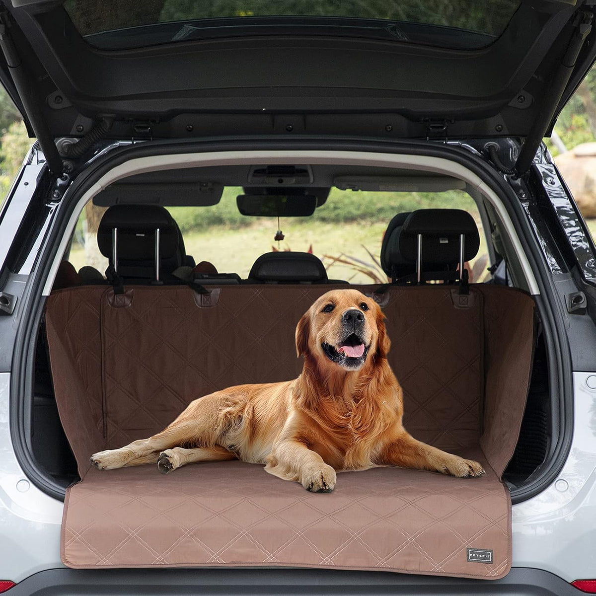 Coffee Pack of 2 Water-Resistant SUV Cargo Liner for Dogs Q70640