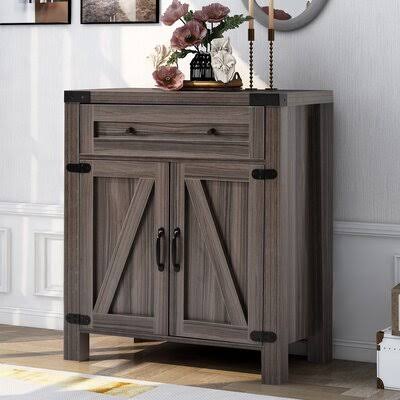 Antique Gray 2-Door Accent Cabinet P717