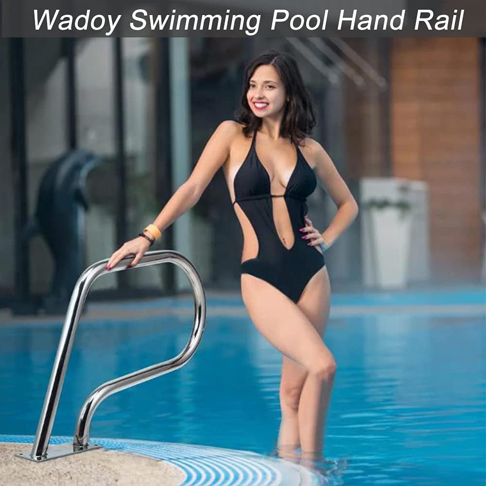 Stainless Steel Swimming Pool Hand Rail with Base Plate M922