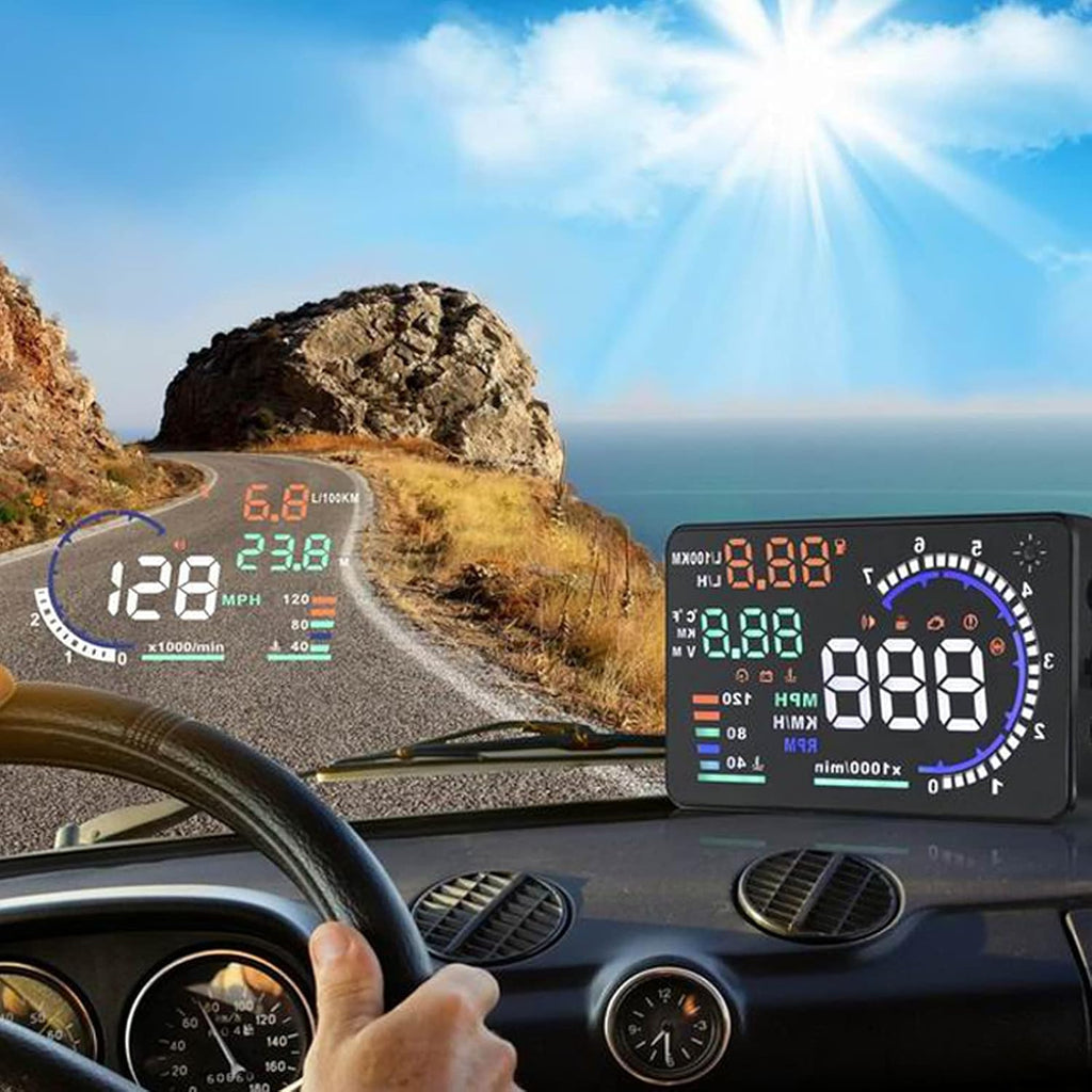 5.5 inches Multi Color Car HUD Windshield Screen Display R15856