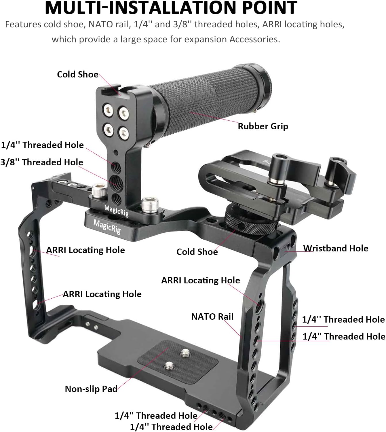 Camera Cage Kit with Top Handle and T5 SSD Mount A58492