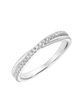 Sterling Silver Diamond Crossover Anniversary Ring O7694