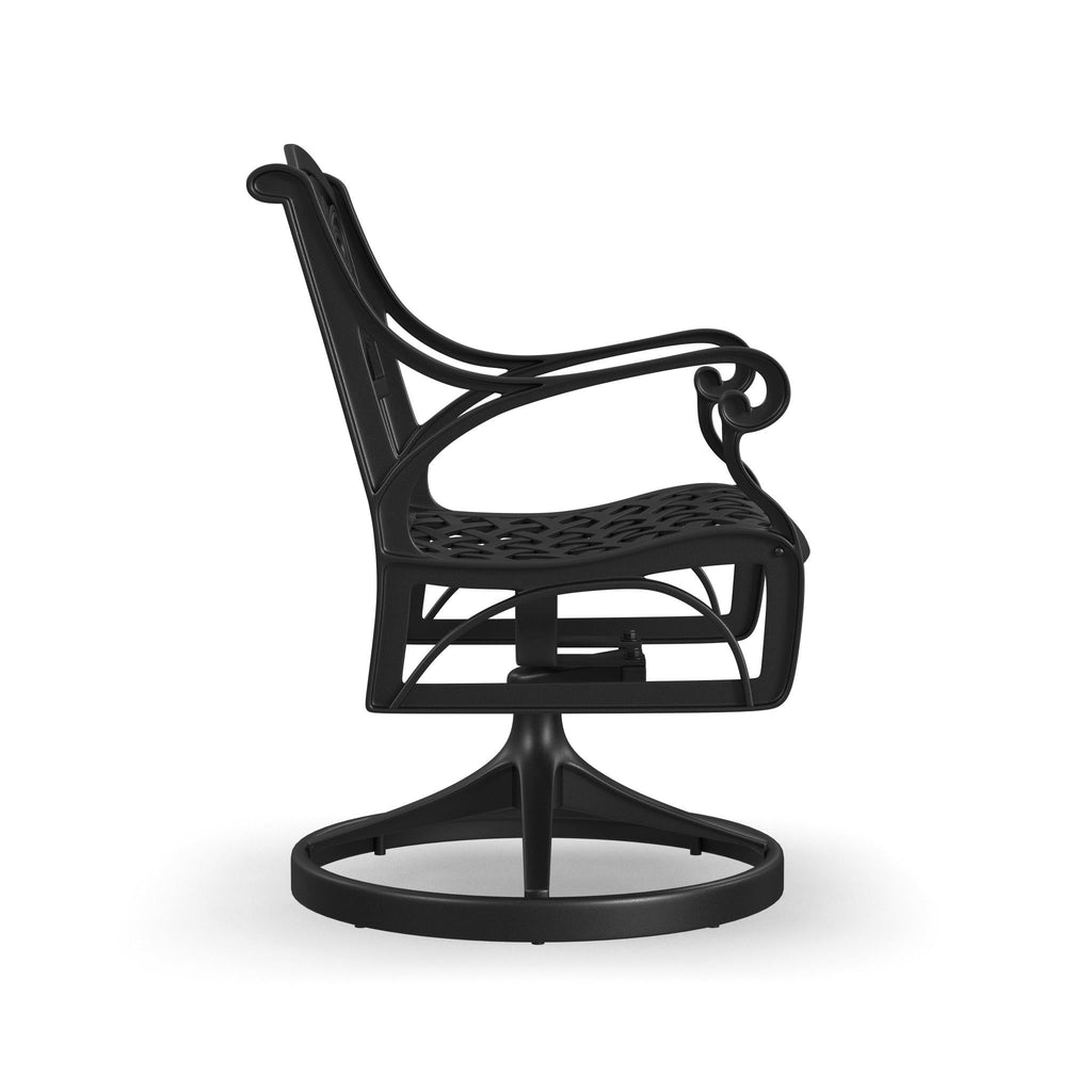 Black Aluminum Outdoor Swivel Rocking Chair F21667