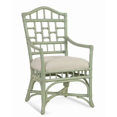 Green and Blue Stripe Arm Chair D6147