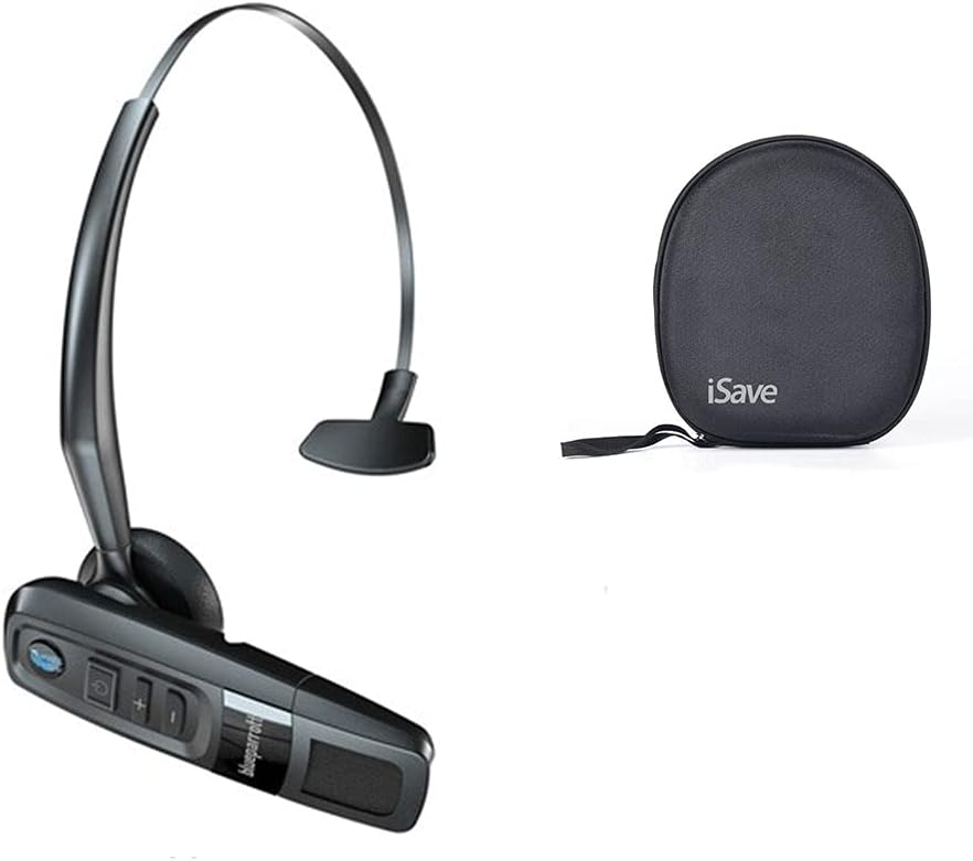 Noise Cancelling Wireless Bluetooth Headset with Carrying Case I4063