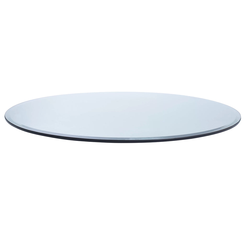 26" Round Clear Tempered Glass Table Top X645884