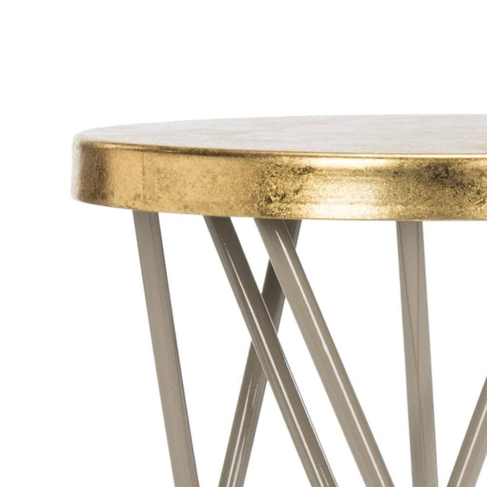White Gold Leaf Bar Stool C175527