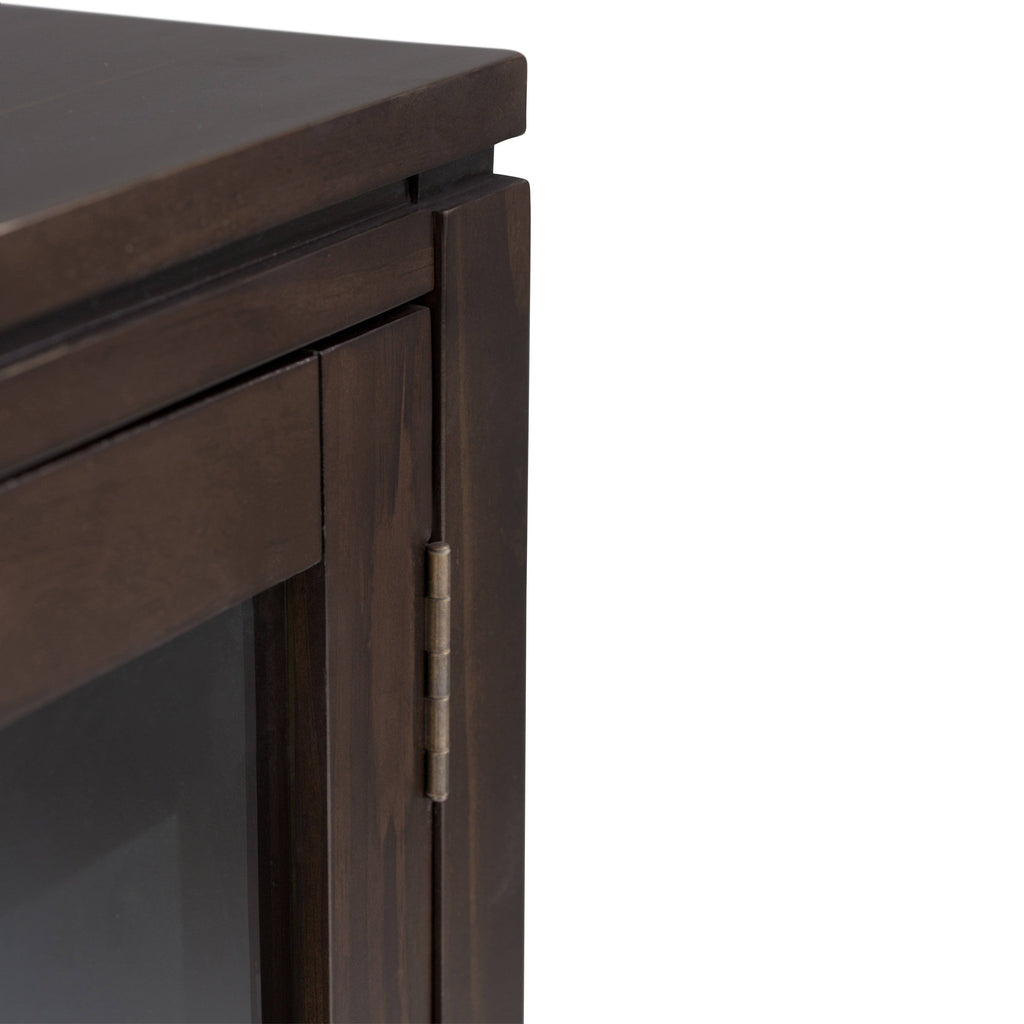 Solid Wood Low Storage Cabinet Farmhouse Grey G269