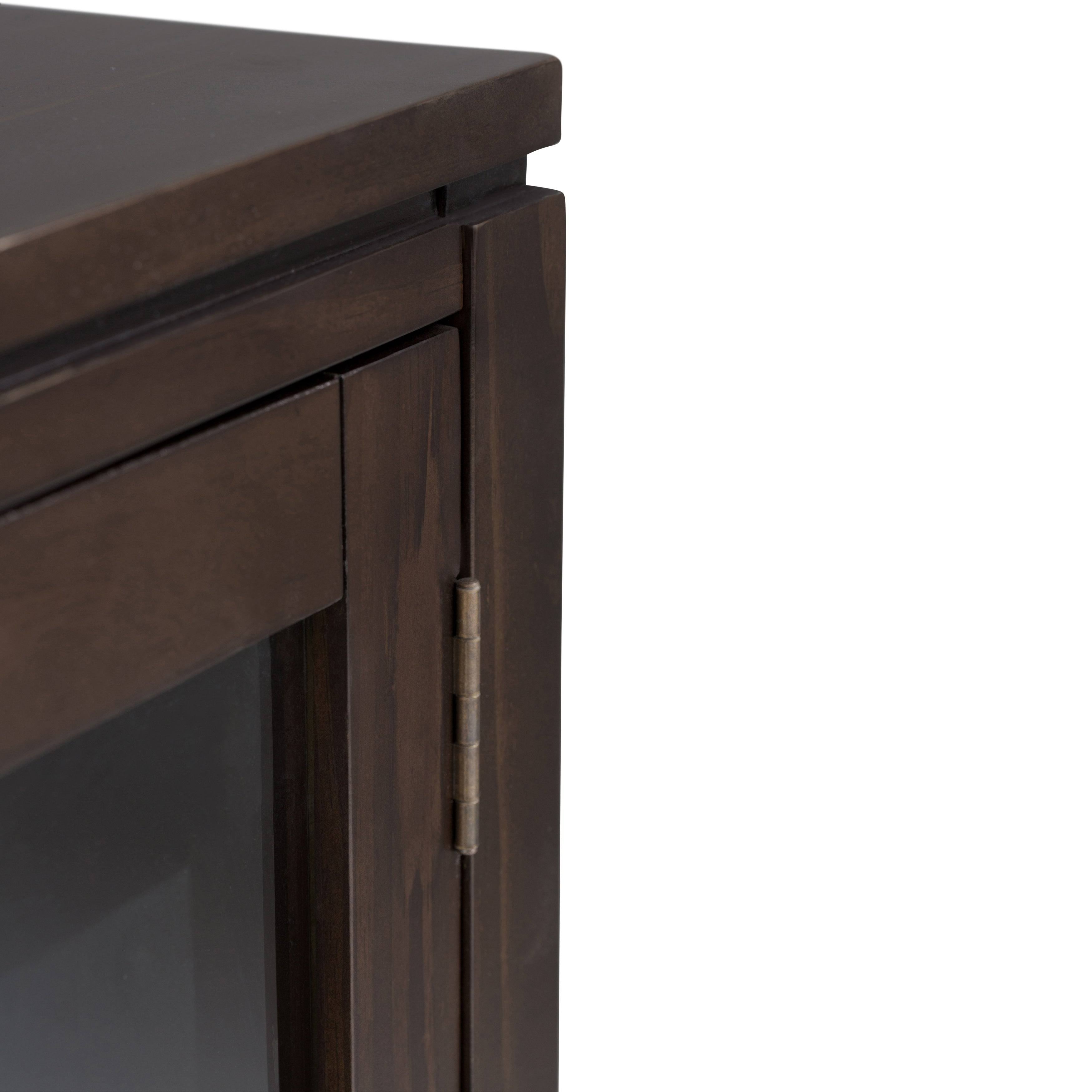 Solid Wood Low Storage Cabinet Farmhouse Grey G269