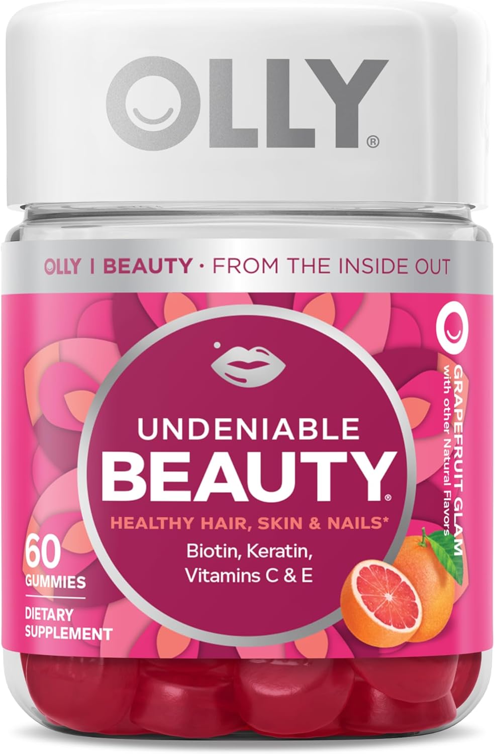 Extra Strength Daily Energy Gummy, Caffeine Free, 1000mcg Vitamin B12, CoQ10, Goji Berry & Undeniable Beauty Gummy, Biotin, Vitamin C, Keratin, Chewable Supplement X531073