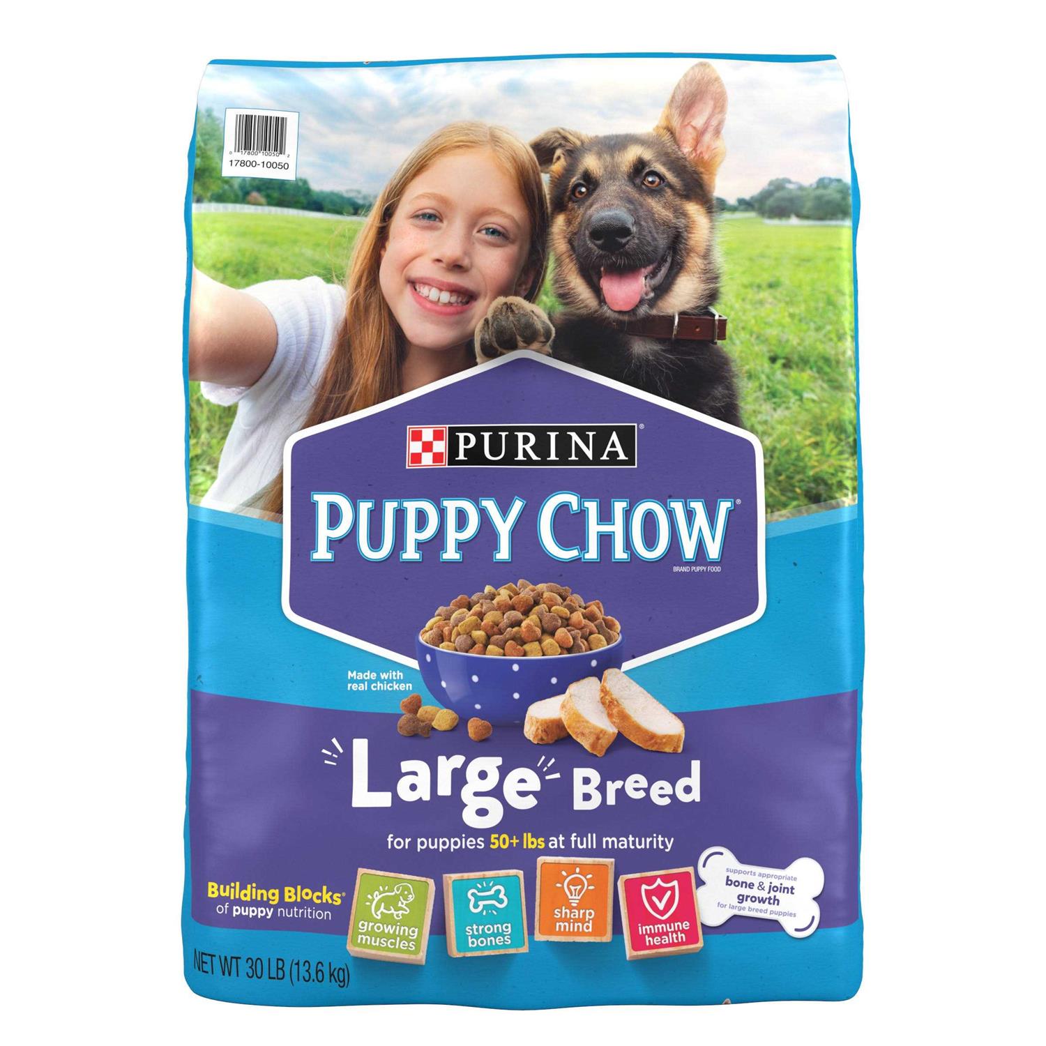 Large Breed Dry Puppy Food with Real Chicken D814