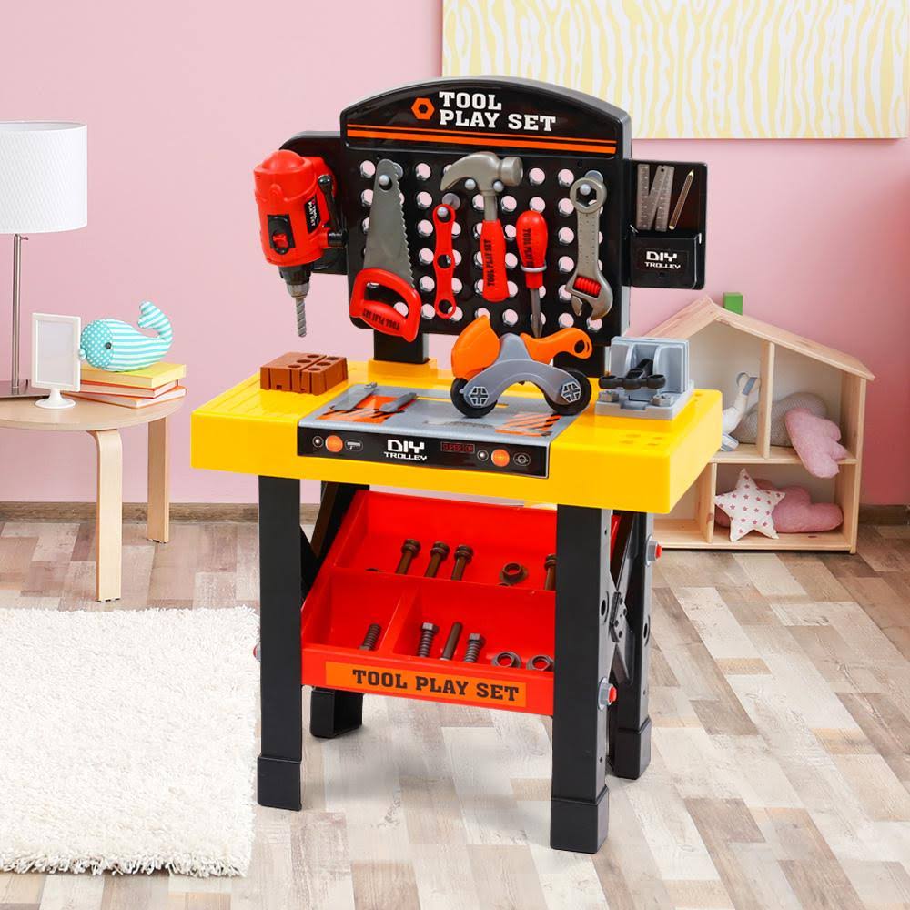 54pcs Kids Pretend Play Workbench Tools Set I2771