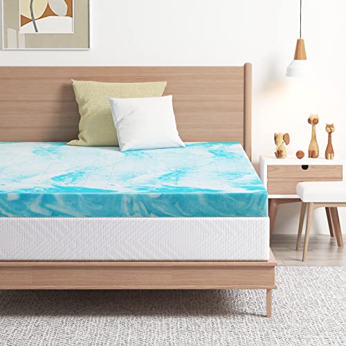 2 Inch Twin Memory Foam Gel Mattress Topper, 38"×75", Medium H4486