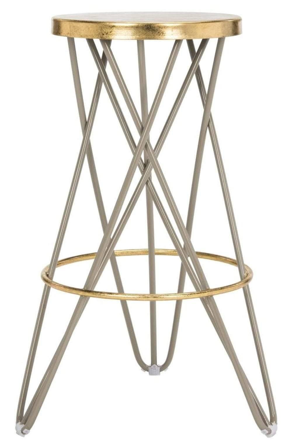 White Gold Leaf Bar Stool C175527