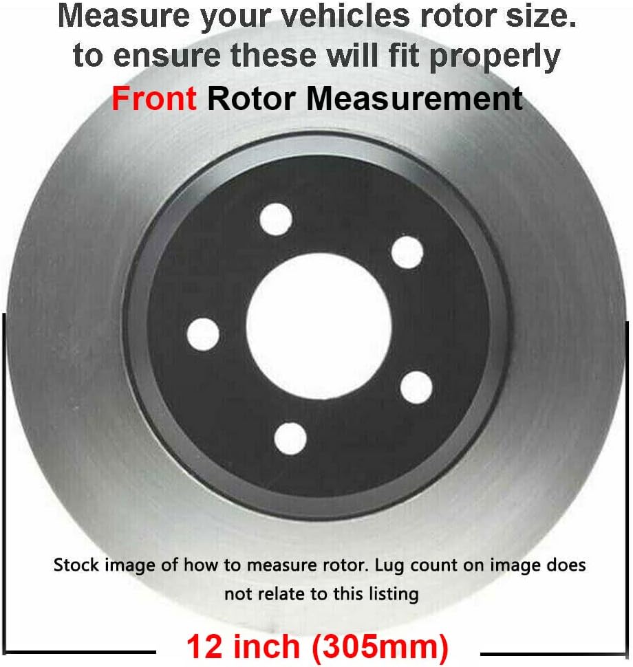 12.01" 6-Lug Front Disc Rotors Brake Pads C119529