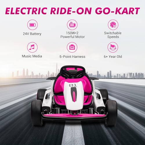 24V Electric Go Kart Drifting Car Battery Powered Ride on with Powerful Motor I772