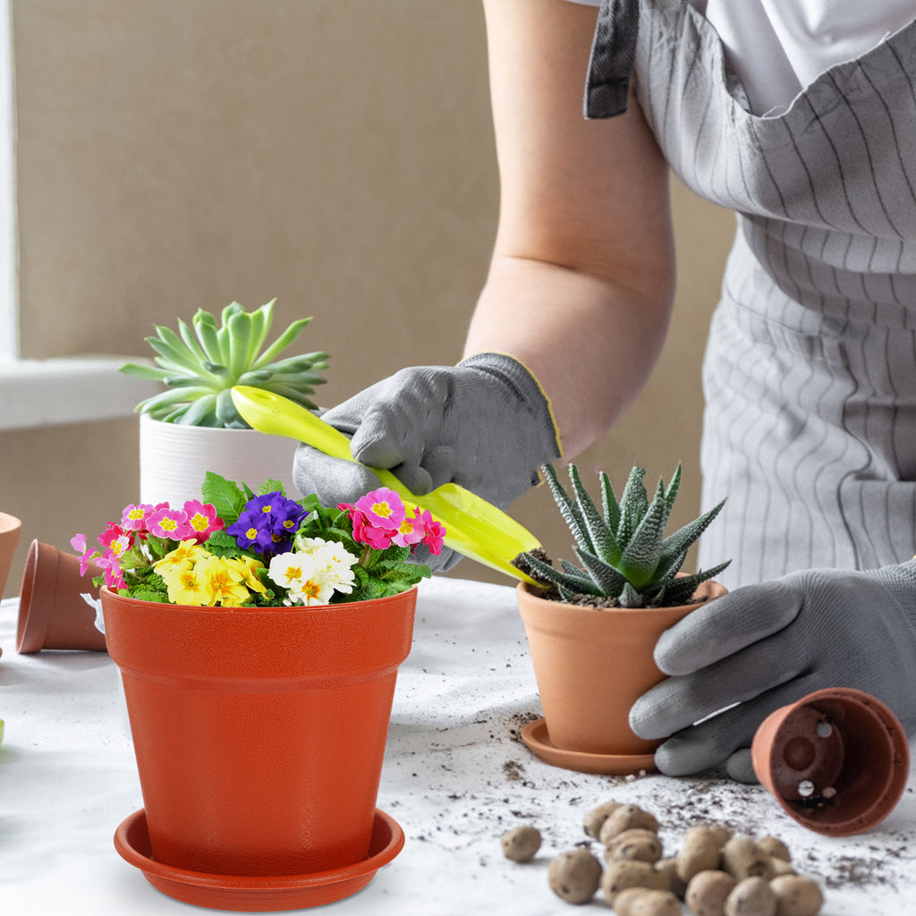 10 Sets Imitation Pottery Plastic Flower Nursery Garden Planter O42857