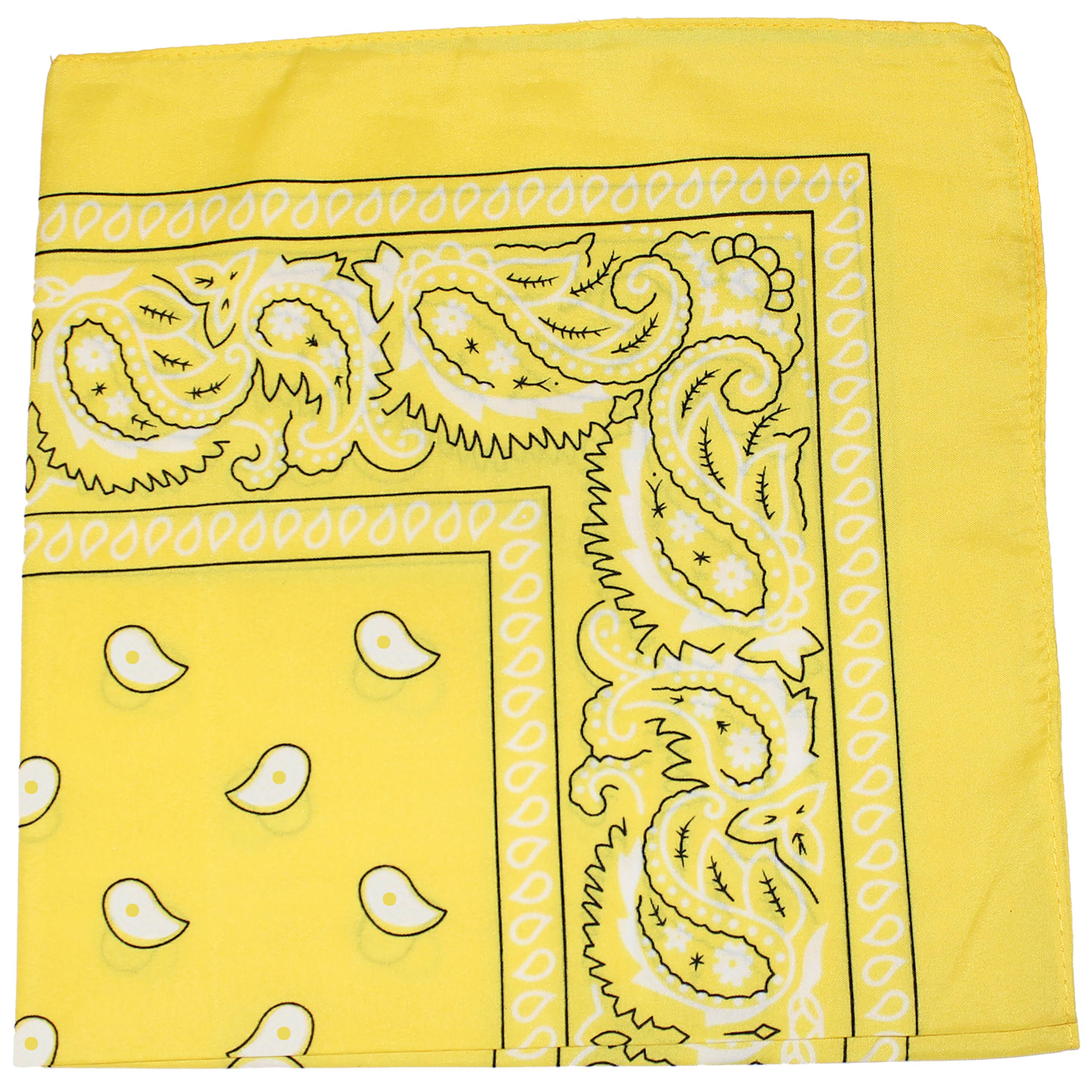 96 Pack 100% Cotton Double Sided Paisley Bandanas K1222