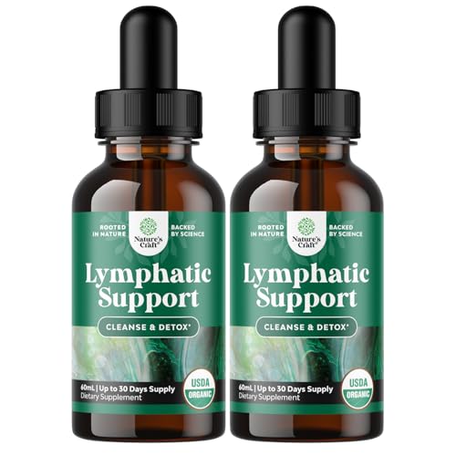Organic Lymphatic Drainage Drops with Echinacea Goldenseal & Red Clover Extract - 30 Servings K955131
