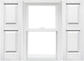 Raised Panel Vinyl Shutters (1 Pair) - 14.75 x 75 Musket Brown J865383