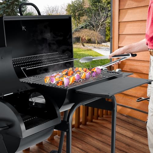13 Pcs Charcoal Grill with Offset Smoker H29038