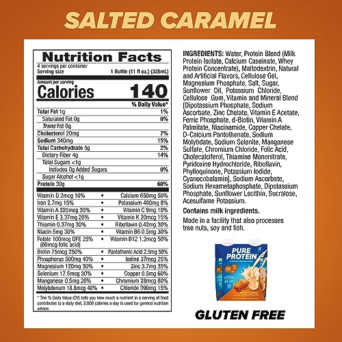 Strawberry Protein Shake, 30g Protein, 11oz Bottles, 12 Pack E9571