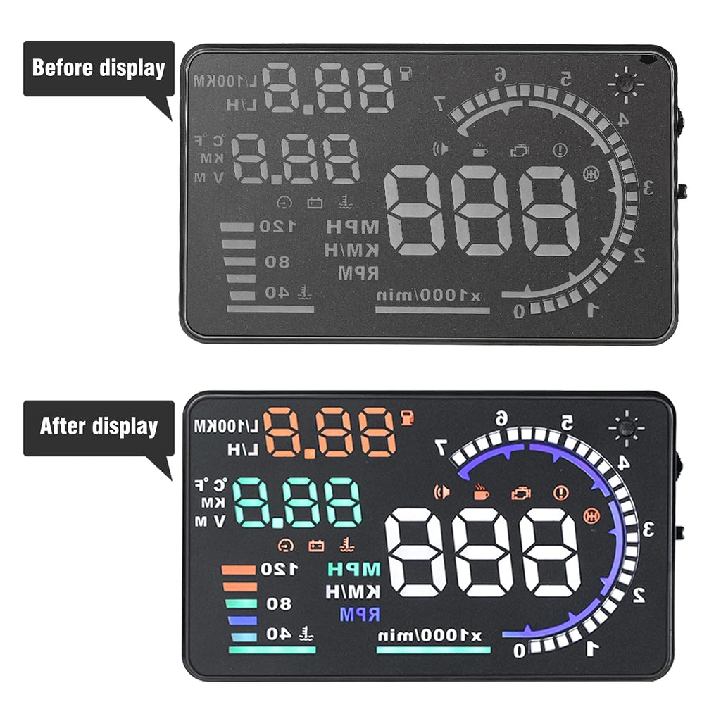 5.5 inches Multi Color Car HUD Windshield Screen Display R15856