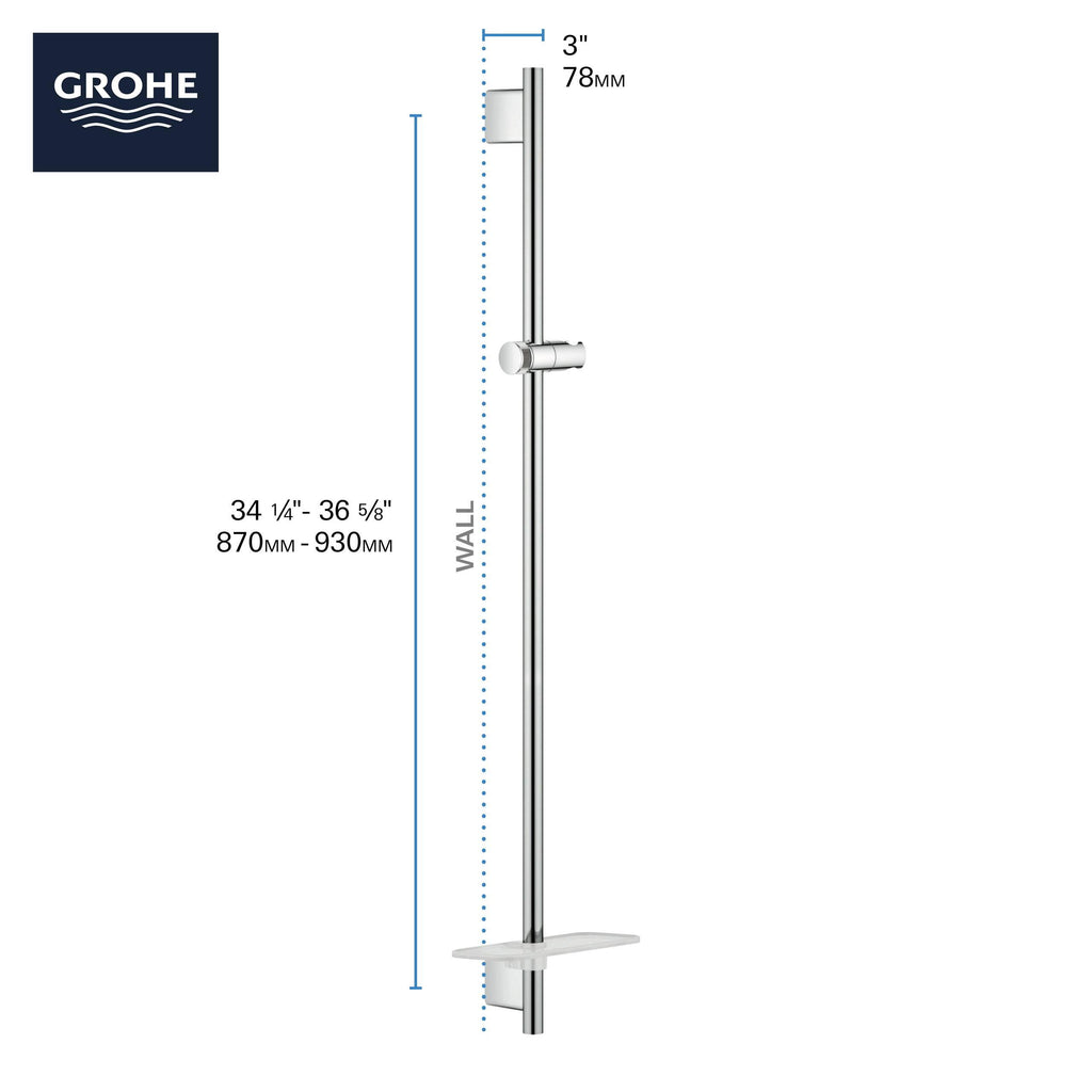 Starlight Chrome Shower Slide Bar T6764