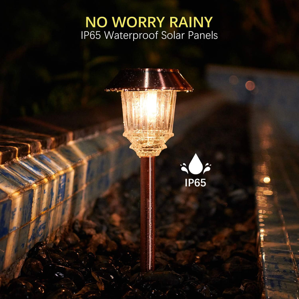 Solar Pathway Lights 4 Pack Outdoor Waterproof IP65 Warm White J180