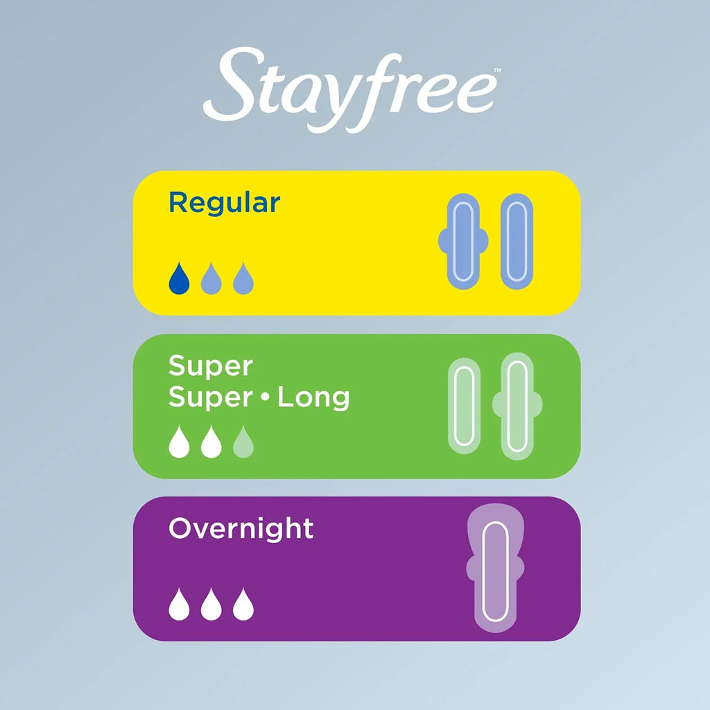 Stayfree Maxi Pads Regular Deodorant, 66 Count - Pack of 3 M62654