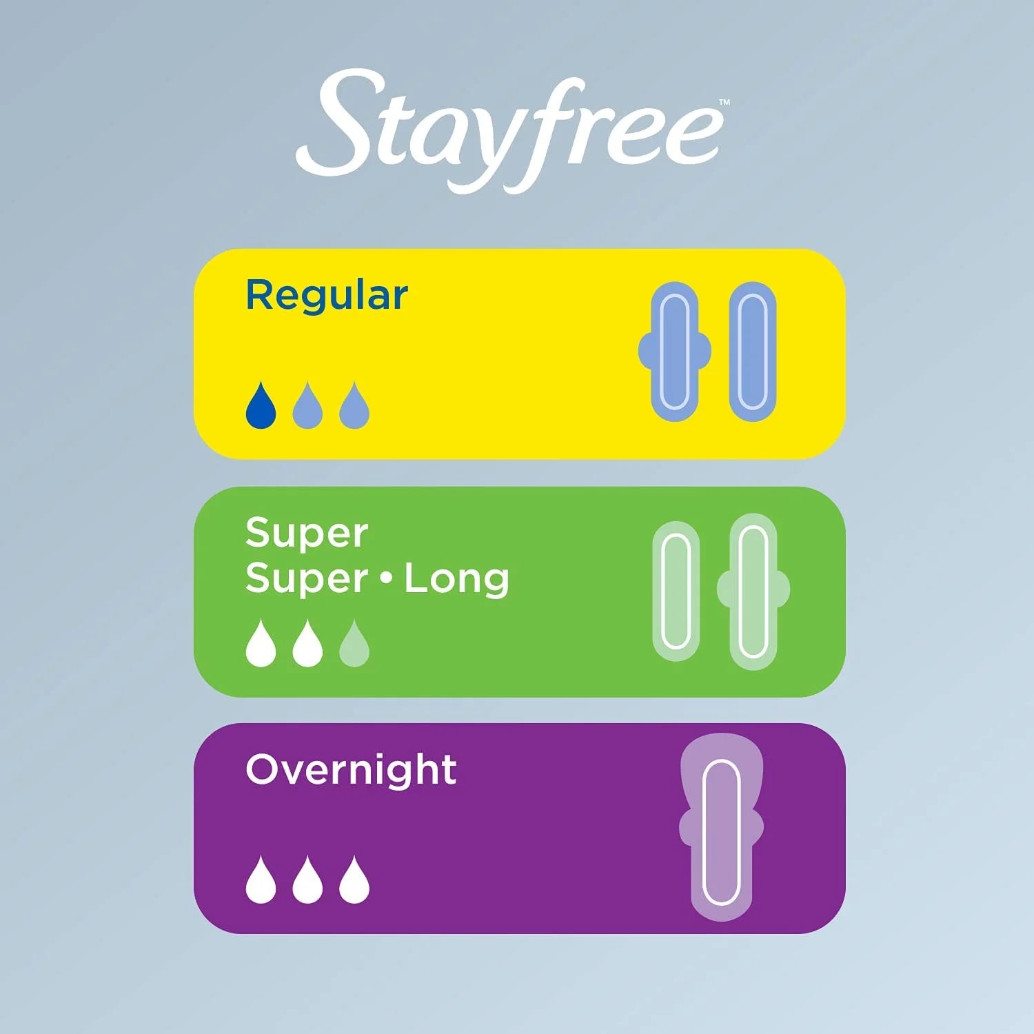Stayfree Maxi Pads Regular Deodorant, 66 Count - Pack of 3 M62654