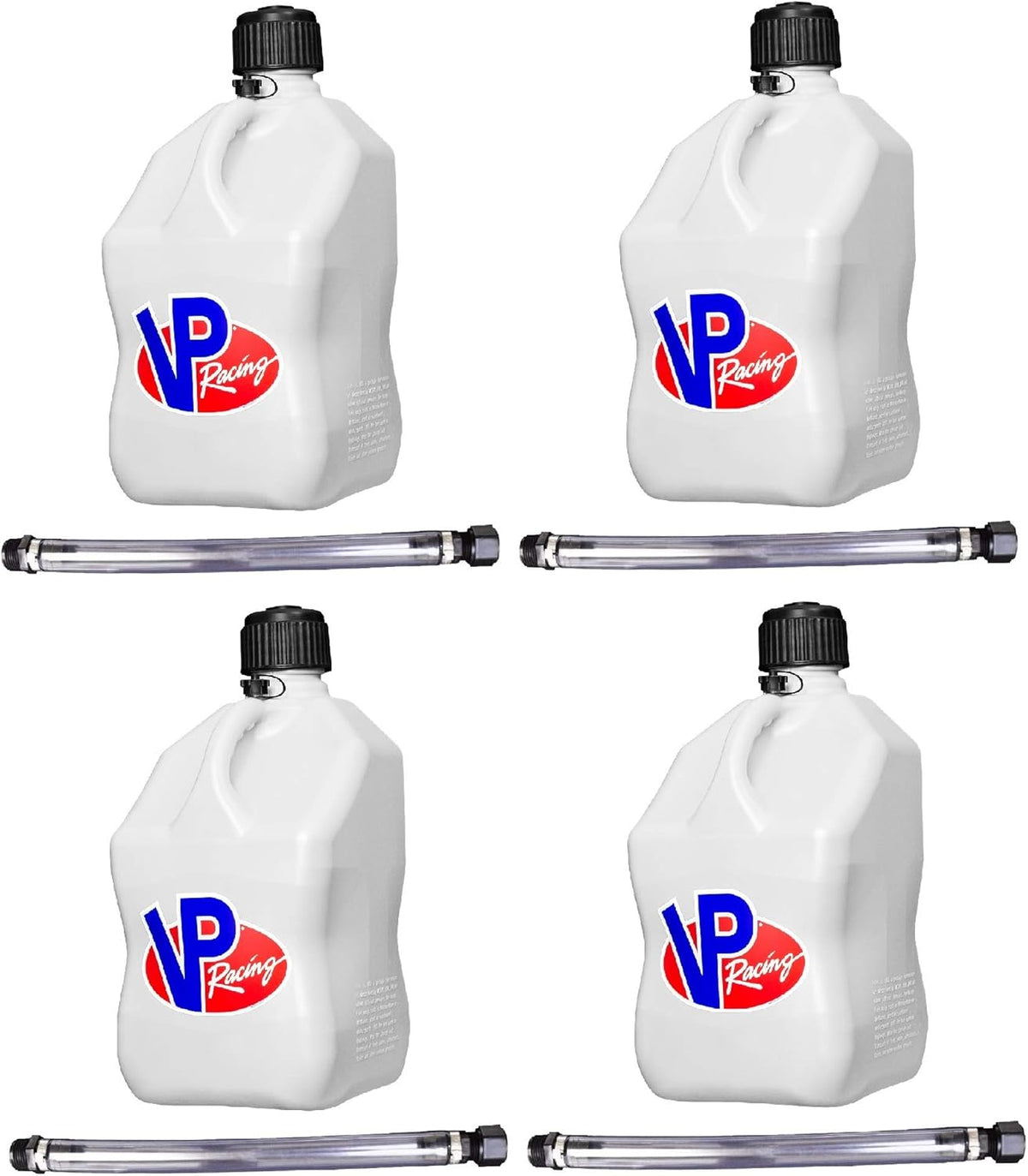 5-Gallon White Square Utility Container with Standard Hose (4 Pack) P92893